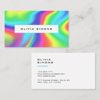 Cartão De Visita Minimalist holographic Business Cards