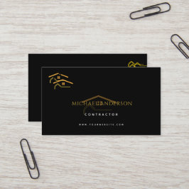 Cartão De Visita Minimalist Home Building Construction Luxe Busines