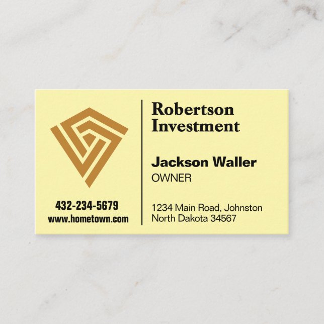 Cartão De Visita Minimalist Logo Calling Card for Any Business (Frente)