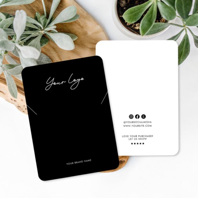 Cartão De Visita Minimalist Logo Necklace Display Card (Criador carregado)