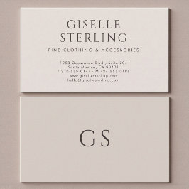 Cartão De Visita Minimalist Luxury Boutique Taupe Neutral