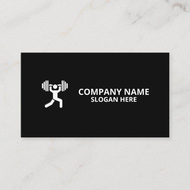 Cartão De Visita Minimalist Luxury Gym Trainer Coach Weight Fitness (Frente)