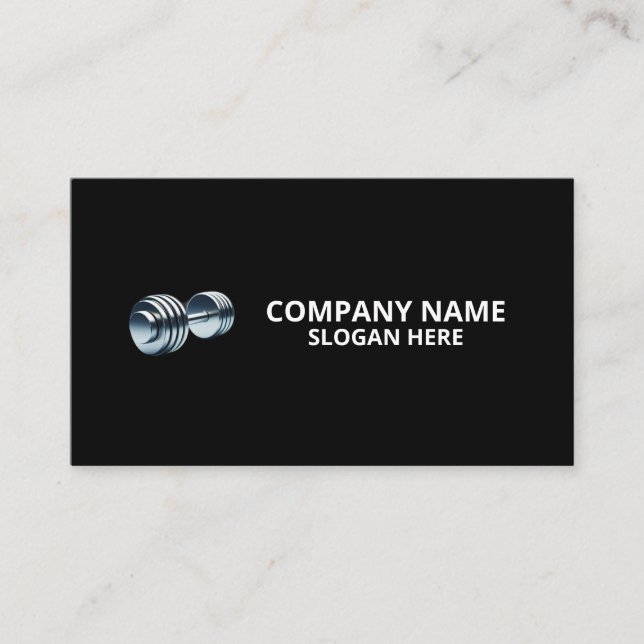 Cartão De Visita Minimalist Luxury Gym Trainer Coach Weight Fitness (Frente)