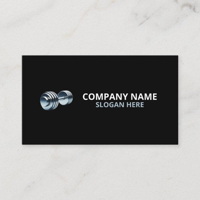 Cartão De Visita Minimalist Luxury Gym Trainer Coach Weight Fitness (Frente)