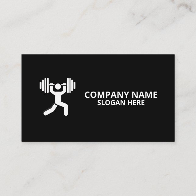 Cartão De Visita Minimalist Luxury Gym Trainer Coach Weight Fitness (Frente)