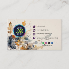 Cartão De Visita Minimalist Luxury Ivory Flower Boutique 