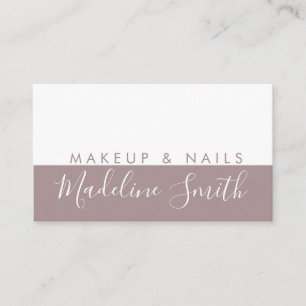 Cartão De Visita Minimalista Bloco de Maquiagem Artística Nail Tend