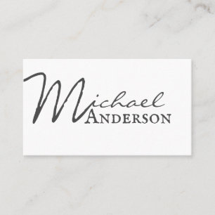 Cartão de visita minimalista branco simples