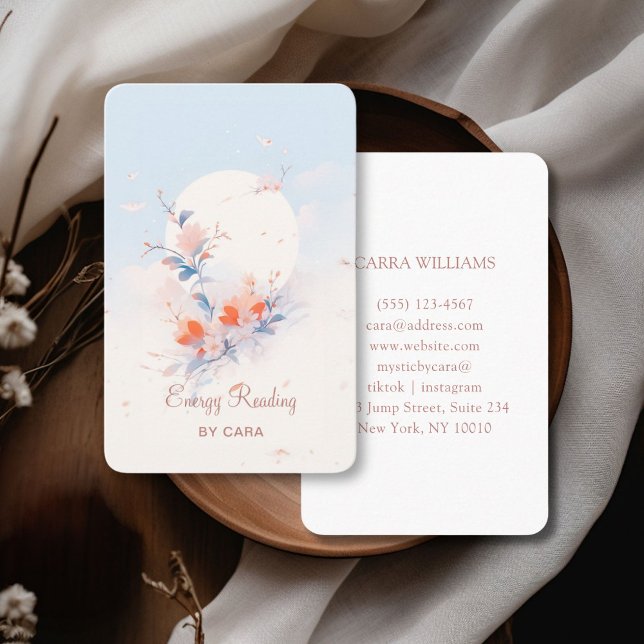 Cartão De Visita Minimalista, chinês tradicional (Minimalist, Traditional Chinese Business Card Watercolor.)