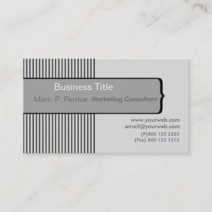 Cartão De Visita Minimalista Clássico de PinStripe Moderno Moderno