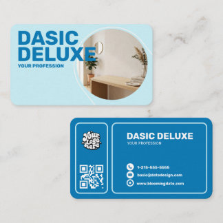 Cartão de Visita Minimalista com Logotipo e código