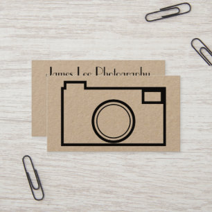 Cartão de visita minimalista da fotografia