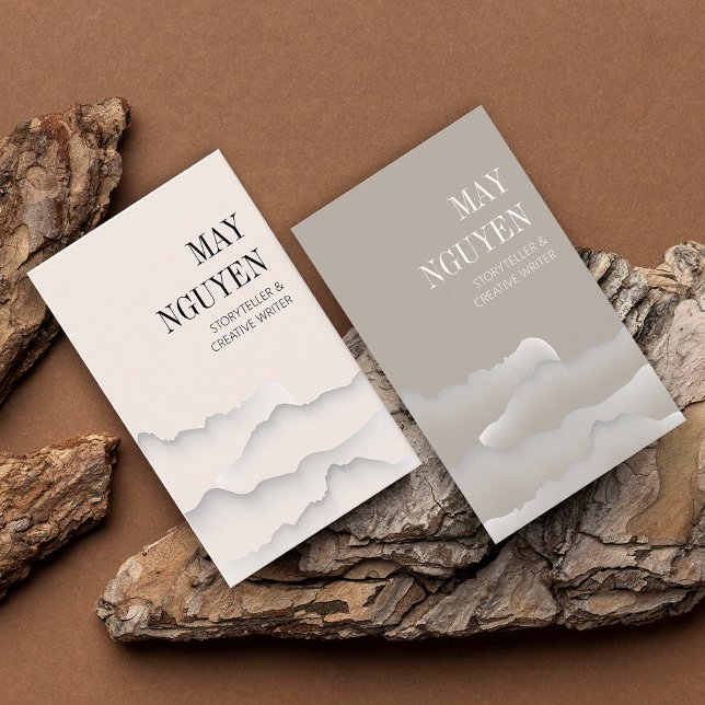 Cartão De Visita Minimalista da paisagem moderna (Modern Landscape Minimalist Business Card)