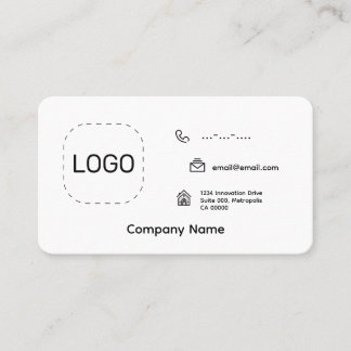 Cartão De Visita Minimalista de logotipo personalizado