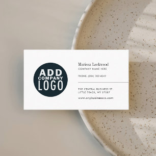 Cartão De Visita Minimalista do logotipo corporativo da sua empresa