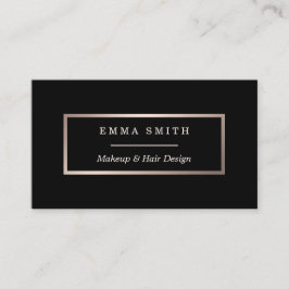 Cartão de visita Minimalista Dourado Moderno Rosa