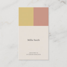 Cartão De Visita minimalista elegante moderna geometrica beige