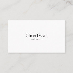 Cartão De Visita Minimalista Espaço Limpo Preto e Branco Moderno