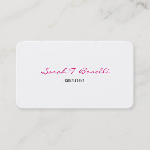 Cartão De Visita Minimalista Feminino Elegante Moderno Profissional
