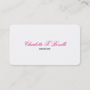 Cartão De Visita Minimalista Feminino Elegante Profissional à Mão