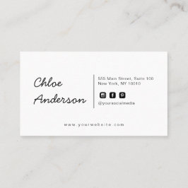 Cartão de visita minimalista moderno