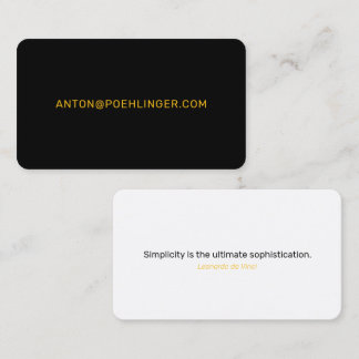 Cartão De Visita Minimalista Moderno Limpo Tipografia de Duas Linha