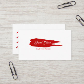 Cartão de Visita Minimalista para Técnico de Unhas
