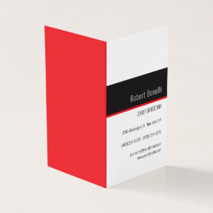Cartão De Visita Minimalista Pérola Moderna Cinza Branco Vermelho