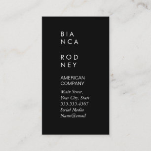 Cartão De Visita Minimalista (preto/branco)