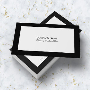 Cartão De Visita Minimalista Preto e Branco