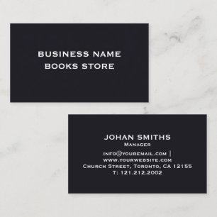 Cartão de Visita Minimalista Preto e Branco Modern