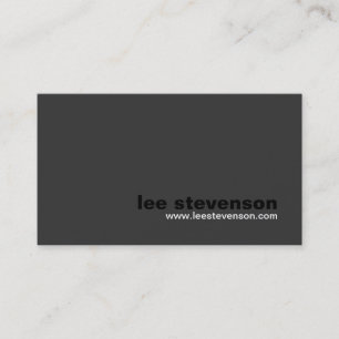 Cartão de visita minimalista preto simples