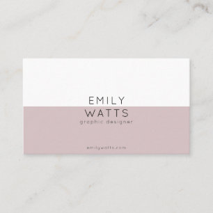 Cartão De Visita Minimalista Profissional Branco Bege Feminino