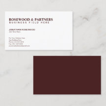 Minimalista Profissional Burgundy | Frente Única