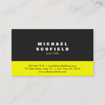 Minimalista Profissional Preto e Amarelo Neon