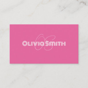 Cartão de visita minimalista rosa elegante