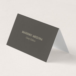Cartão De Visita Minimalista Simples Plano Moderno Original