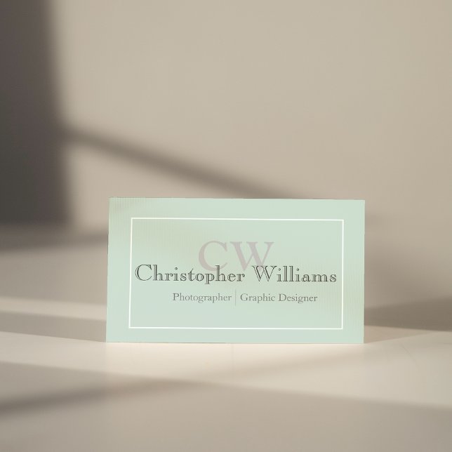 Cartão de visita minimalista verde profissional (Criador carregado)