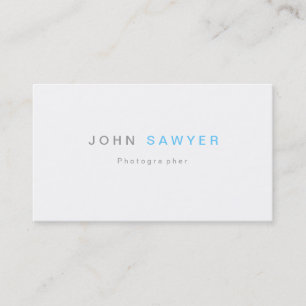 Cartão De Visita Minimalistic Businesscard moderna simples white