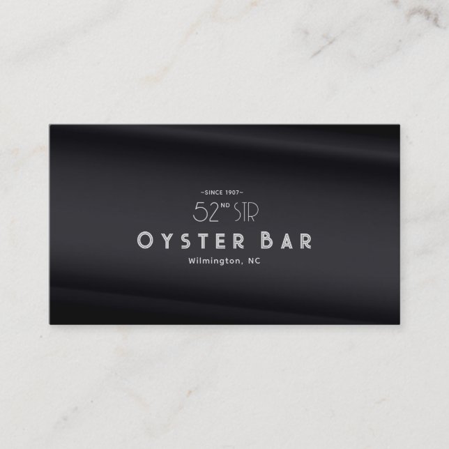 Cartão De Visita Minimalistic Deco Style | Black Pearl (Frente)