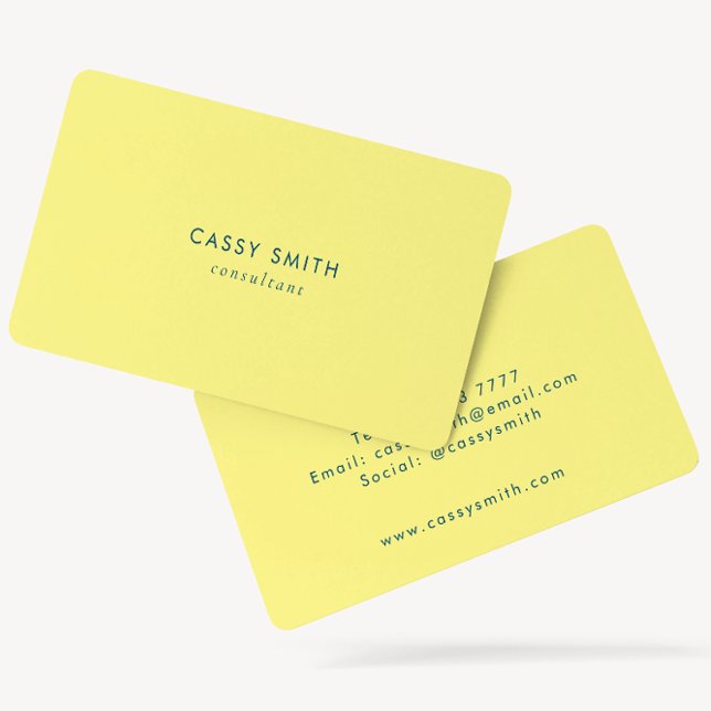 Cartão De Visita Mínimo Amarelo Mínimo Moderno Roxo de Teal Profiss (Criador carregado)