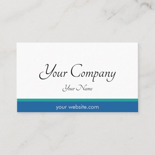 Cartão De Visita Mínimo Azul Profissional (Frente)