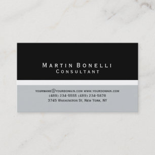 Cartão de visita Mínimo de Consultoria da Cinza Ne