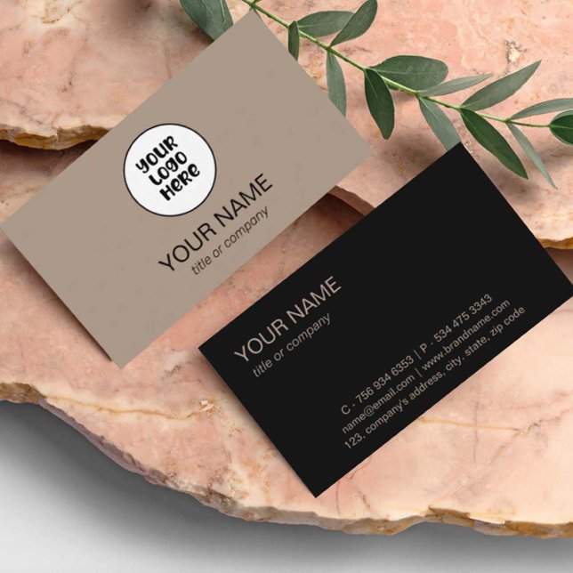 Cartão De Visita Mínimo de logotipo personalizado Elegante profissi (Criador carregado)