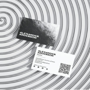 Cartão De Visita Mínimo de negro de carvão escribble profissional