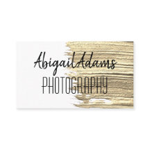 Cartão de visita mínimo de pintura Dourada moderna