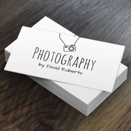 Cartão De Visita Mínimo de Script de Mão de Fotografia