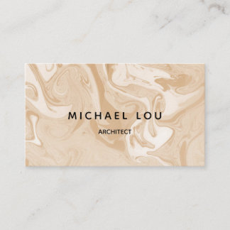 Cartão De Visita Mínimo de textura de mármore bege moderna