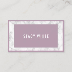 Cartão De Visita Mínimo de Trendência Moderna da Fronteira Marble R