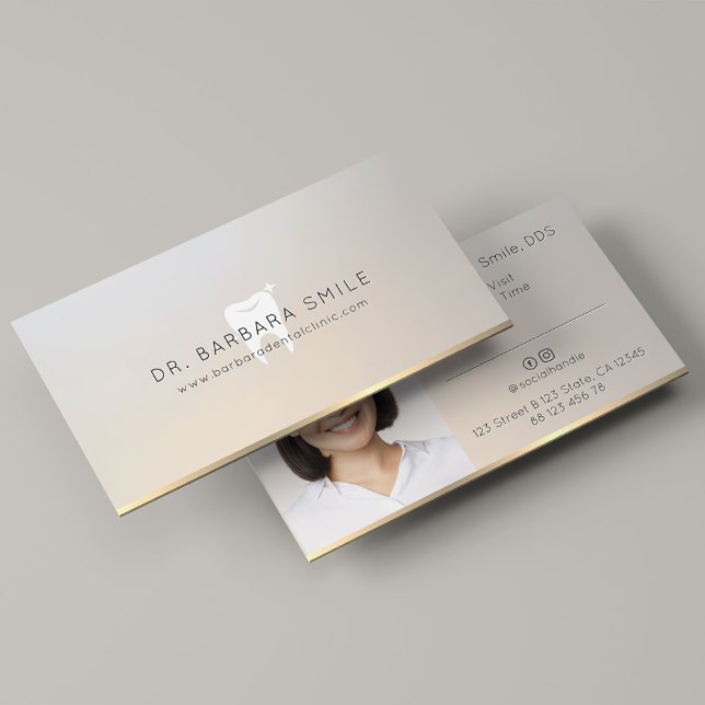 Cartão De Visita Mínimo Dentista Dental Cosmético Elegante (Minimal Dentist Dental Cosmetic Elegant Business Card
)